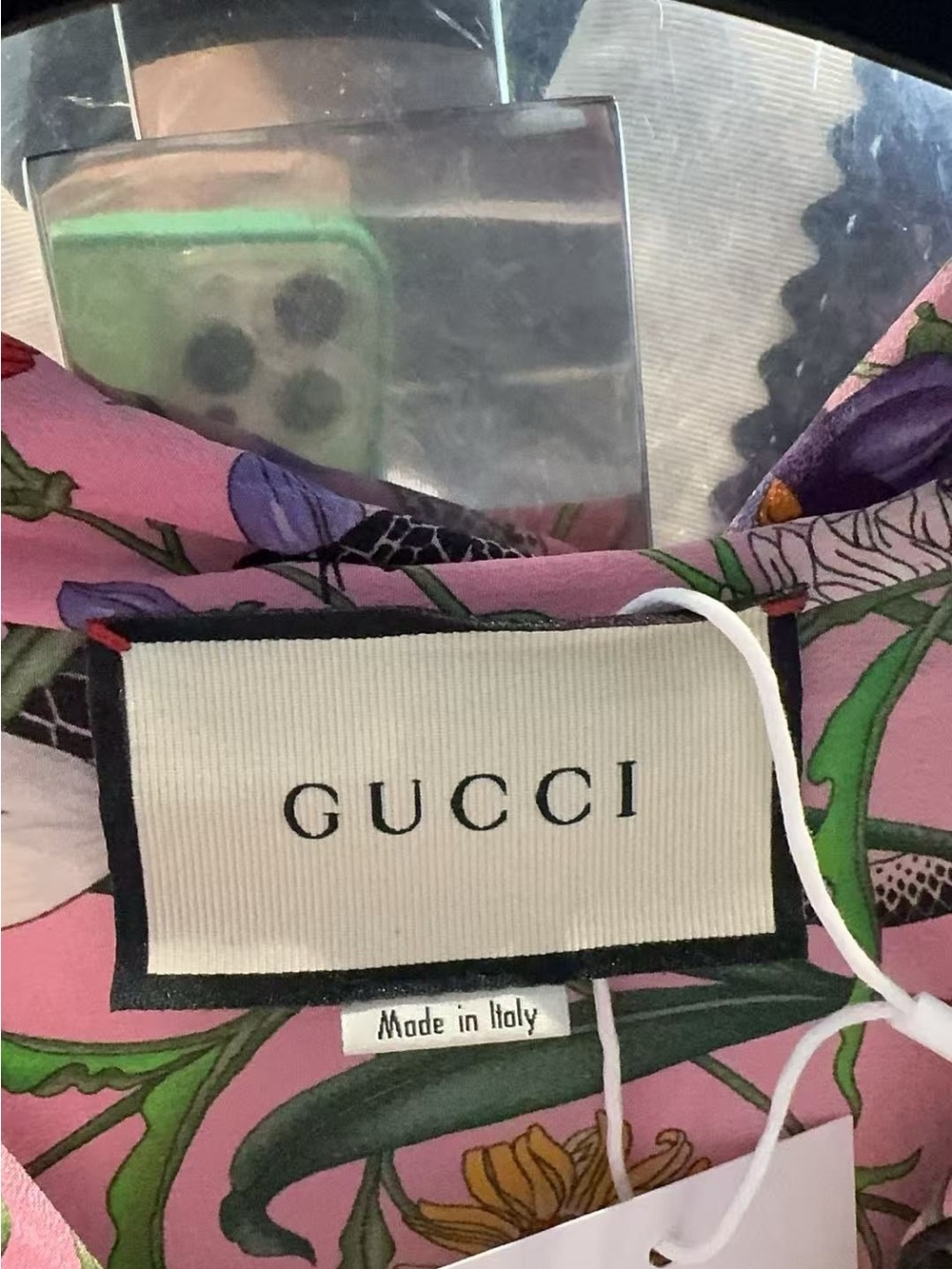 🚩steal Gucci Pink Floral Drawstring Blazer with Red Hem - Picture 5 of 7